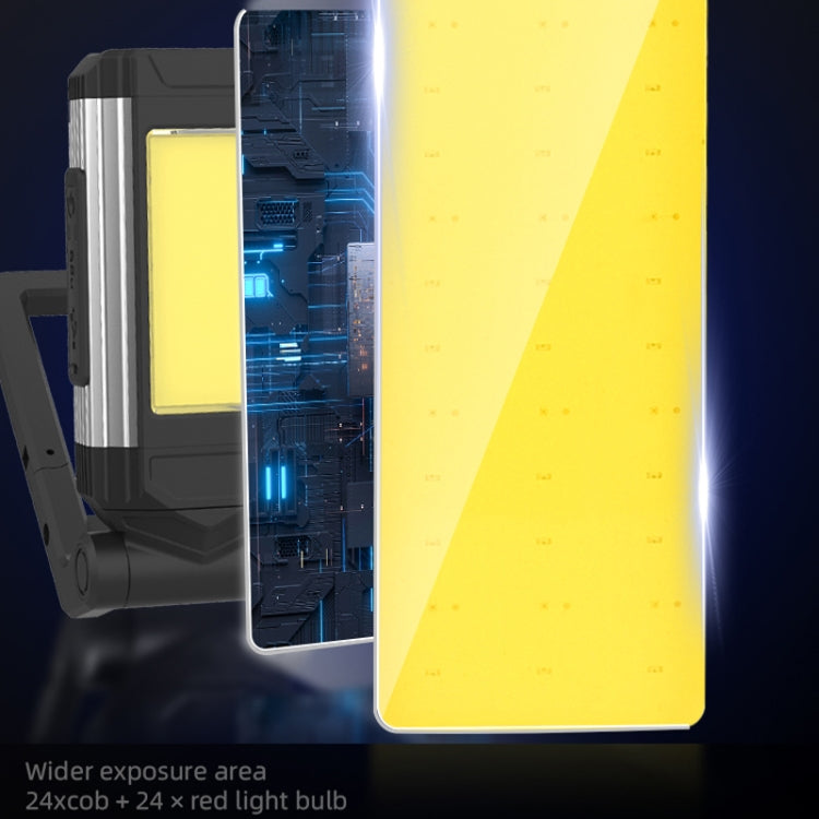 E-SMARTER K011 USB Rechargeable Repair Light With Magnet COB Strong Light Flashlight, Style: B Simple Silver - Other Tools by E-SMARTER | Online Shopping South Africa | PMC TechLife | Buy Now Pay Later Mobicred