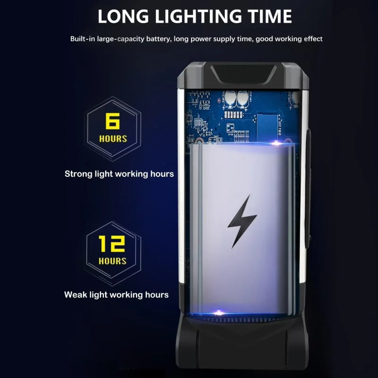 E-SMARTER K011 USB Rechargeable Repair Light With Magnet COB Strong Light Flashlight, Style: A Foldable Silver - Other Tools by E-SMARTER | Online Shopping South Africa | PMC TechLife | Buy Now Pay Later Mobicred