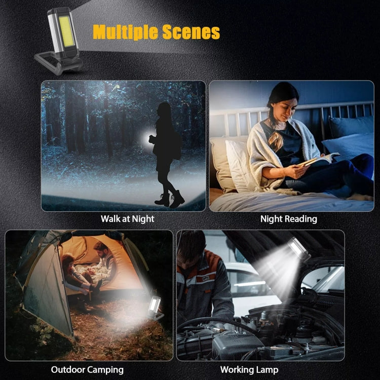 E-SMARTER K011 USB Rechargeable Repair Light With Magnet COB Strong Light Flashlight, Style: B Simple Red - Other Tools by E-SMARTER | Online Shopping South Africa | PMC TechLife | Buy Now Pay Later Mobicred