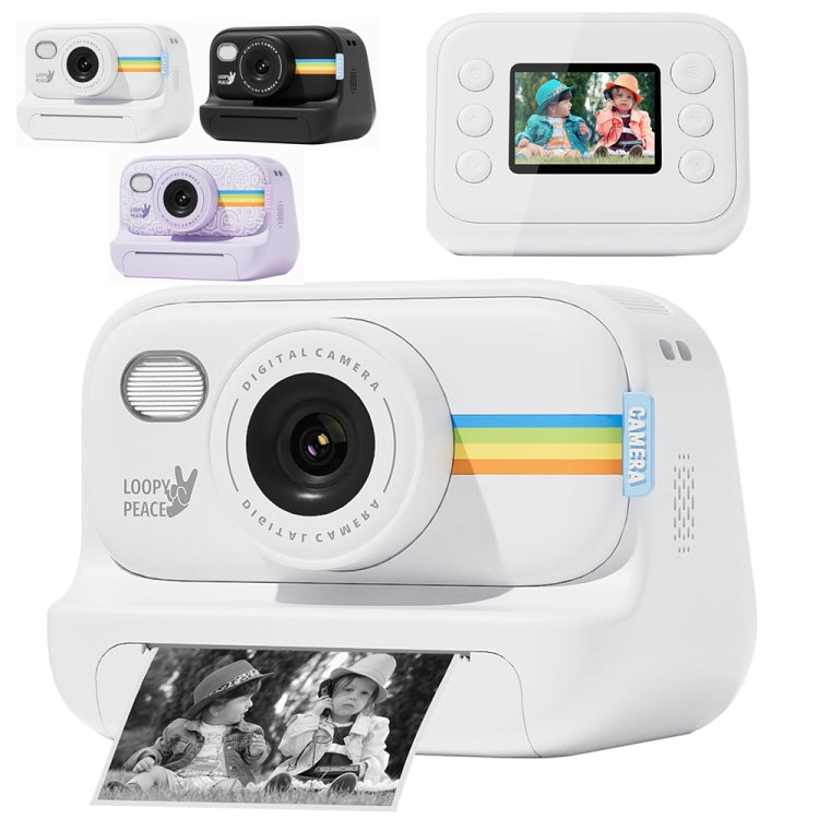 2.0-Inch LED Flash 1080P HD Recording Photo Printing Camera With 3-Rolls Paper, Color: Purple - Children Cameras by PMC TechLife | Online Shopping South Africa | PMC TechLife | Buy Now Pay Later Mobicred