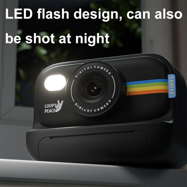 2.0-Inch LED Flash 1080P HD Recording Photo Printing Camera With 3-Rolls Paper, Color: Black+32G - Children Cameras by PMC TechLife | Online Shopping South Africa | PMC TechLife | Buy Now Pay Later Mobicred