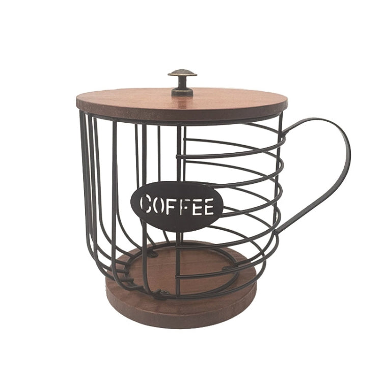Coffee Companion Storage Rack Cup-Shaped Kitchen Storage Basket, Color: Black with Words���Lid - free shipping - PMC TechLife - Order now!