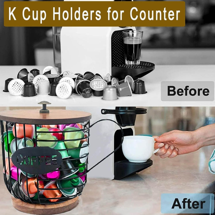 Coffee Companion Storage Rack Cup-Shaped Kitchen Storage Basket, Color: Gold No Words - free shipping - PMC TechLife - Order now!