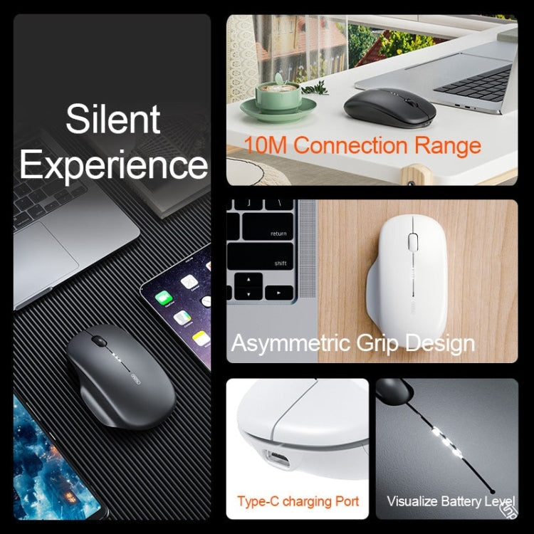 Inphic M1 2nd Generation Wireless Mice Rechargeable Mute Business Office Home Laptop Mouse, Color: 2.4G Black - free shipping - PMC TechLife - Order now!