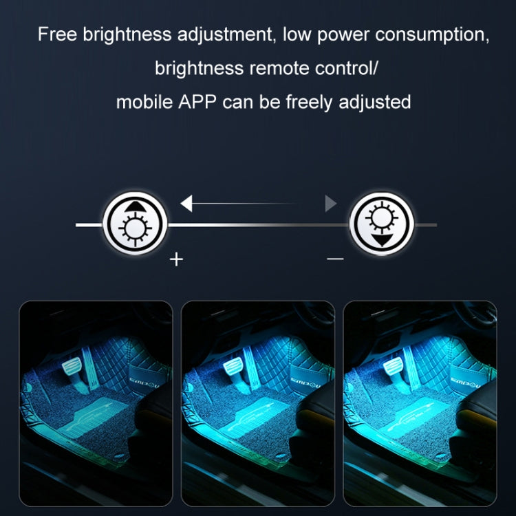 Eight-Color LED Voice Control Car Music Rhythm Atmosphere Light, Specification: 5V USB APP - Atmosphere lights by PMC TechLife | Online Shopping South Africa | PMC TechLife | Buy Now Pay Later Mobicred