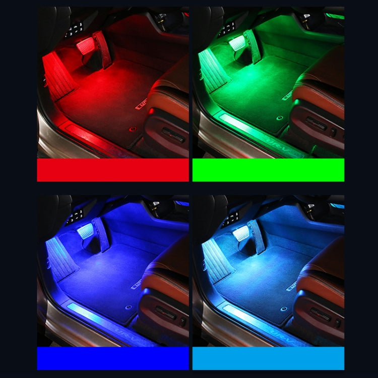 Eight-Color LED Voice Control Car Music Rhythm Atmosphere Light, Specification: 5V USB With Switch APP + Remote Control - free shipping - PMC TechLife - Order now!