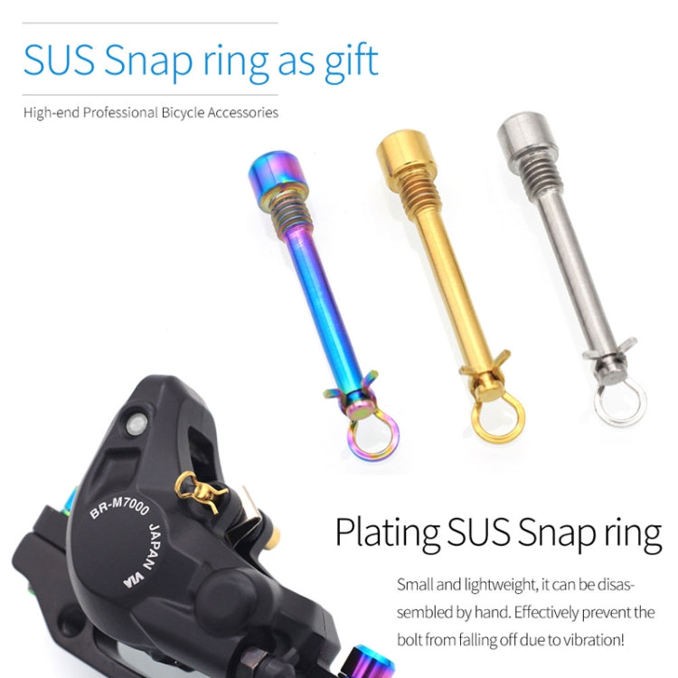 Mountain Road Bicycle Titanium Alloy Clip Pad Latch With Retaining Spring, Color: Pin + Circlip Gold - Bicycle Brake Parts by PMc TechLife | Online Shopping South Africa | PMc TechLife | Buy Now Pay Later Mobicred