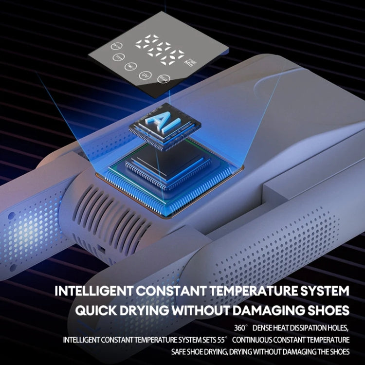 UV Antibacterial LED Touch Intelligent Constant Temperature Shoe Dryer, Spec: EU Plug(White) - free shipping - PMC TechLife - Order now!