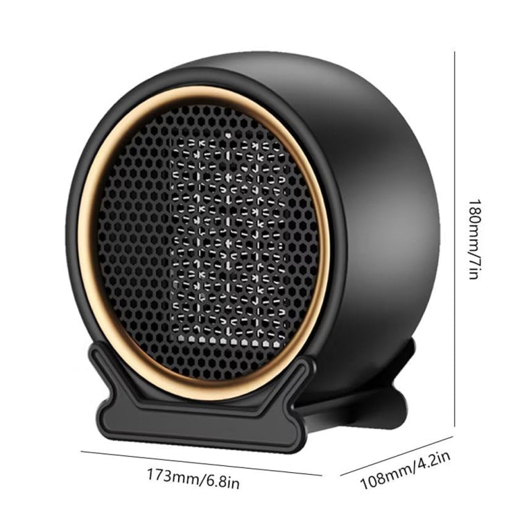 1800W Desktop High-power Two-speed Heater Household Fast Heating Heater, Spec: EU Plug(Black) - Electric Heaters by PMC TechLife | Online Shopping South Africa | PMC TechLife | Buy Now Pay Later Mobicred