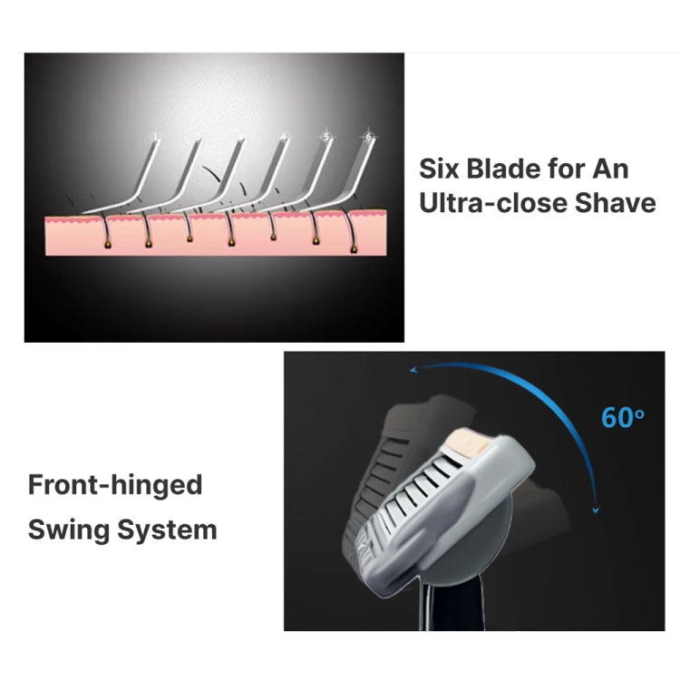 4pcs /Pack Six Blade OpenBack System Skin Razor Refills for Men - Accessories by PMC TechLife | Online Shopping South Africa | PMC TechLife | Buy Now Pay Later Mobicred