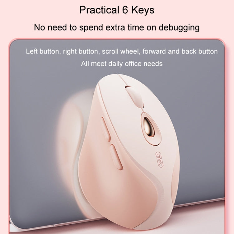 Inphic DR801 2.4G+Bluetooth 5.0/4.0 Wireless Mouse USB Tri-Mode Mute Rechargeable Girls Office Home Gaming Mouse(Pink) - free shipping - PMC TechLife - Order now!