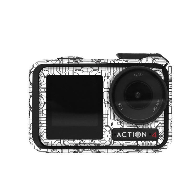 For DJI Action 4 Motion Camera Stickers All Inclusive Photo Frame Color Changing Stickers Accessories, Style: AC4-08 Circuit White - free shipping - PMC TechLife - Order now!