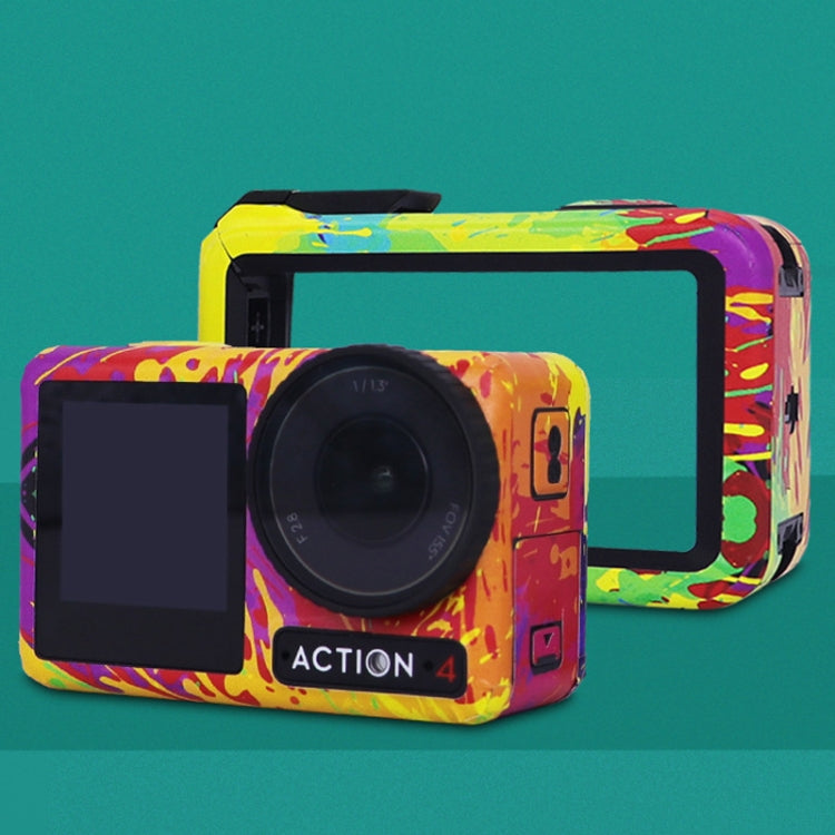 For DJI Action 4 Motion Camera Stickers All Inclusive Photo Frame Color Changing Stickers Accessories, Style: AC4-14 Snake Scale White - free shipping - PMC TechLife - Order now!