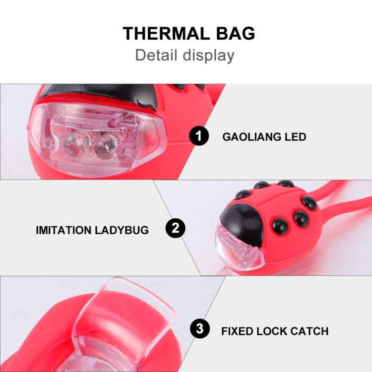 Bicycle Equipment Silicone Ladybug LED Headlight(Blue Shell+Red Light) - Headlights by PMC TechLife | Online Shopping South Africa | PMC TechLife | Buy Now Pay Later Mobicred