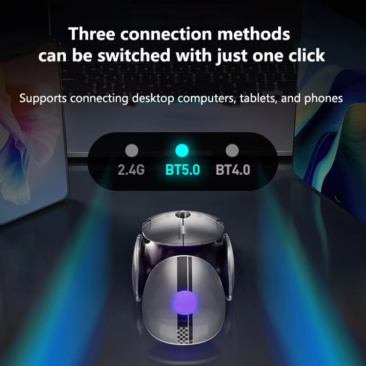 Inphic X2 Bluetooth Wireless Mouse Tri-Mode Silent Rechargeable Office Gaming Laptop Mouse(Liquid Metal Gray) - free shipping - PMC TechLife - Order now!