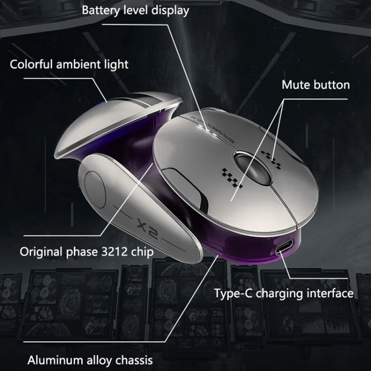 Inphic X2 Bluetooth Wireless Mouse Tri-Mode Silent Rechargeable Office Gaming Laptop Mouse(Liquid Metal Gray) - free shipping - PMC TechLife - Order now!