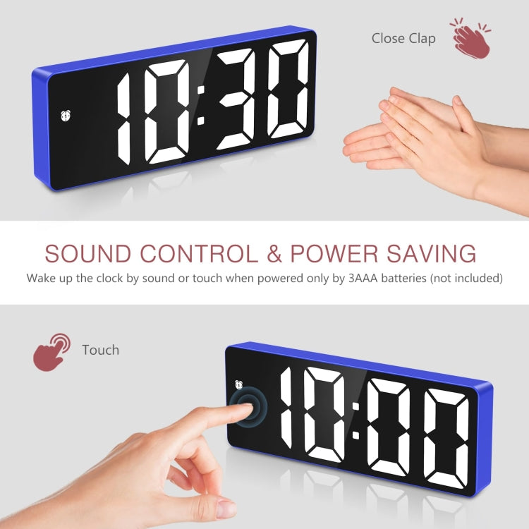 JX012 Multifunctional LED Electronic Clock Battery Plug-in Dual-purpose Bedside Alarm Clock(Blue) - Alarm Clocks by PMc TechLife | Online Shopping South Africa | PMc TechLife | Buy Now Pay Later Mobicred