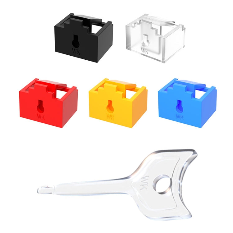 RJ45 Pport Anti-theft Lock Removable Dust Plug(Transparent 10 Plug+1 Key) - Anti-Dust Plugs by PMC TechLife | Online Shopping South Africa | PMC TechLife | Buy Now Pay Later Mobicred