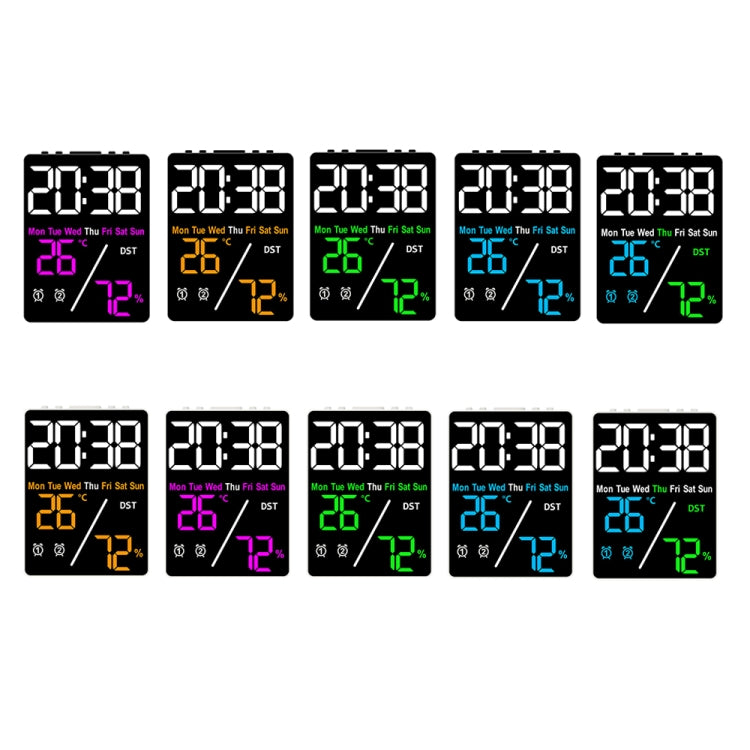 Multifunctional Temperature / Humidity Display Electronic Alarm Clock, Color: Three-color Black - Alarm Clocks by PMc TechLife | Online Shopping South Africa | PMc TechLife | Buy Now Pay Later Mobicred