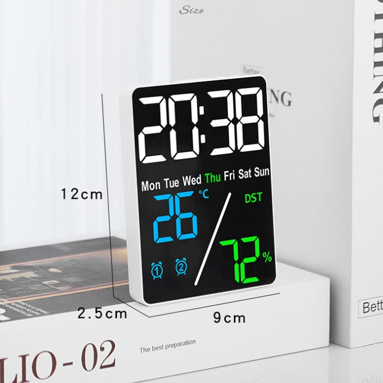 Multifunctional Temperature / Humidity Display Electronic Alarm Clock, Color: Blue White - free shipping - PMc TechLife - Order now!