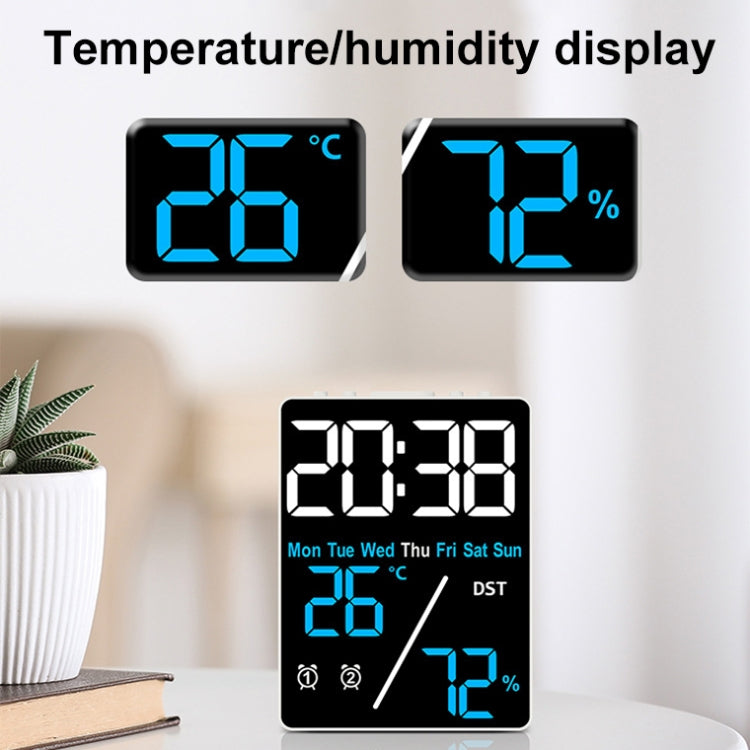 Multifunctional Temperature / Humidity Display Electronic Alarm Clock, Color: Blue Black - Alarm Clocks by PMc TechLife | Online Shopping South Africa | PMc TechLife | Buy Now Pay Later Mobicred