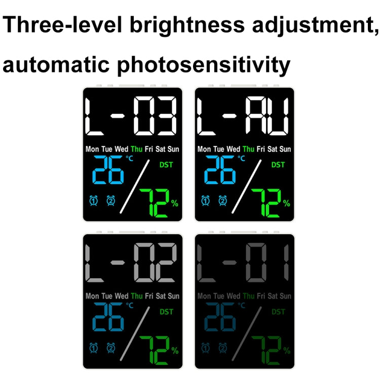 Multifunctional Temperature / Humidity Display Electronic Alarm Clock, Color: Three-color Black - Alarm Clocks by PMc TechLife | Online Shopping South Africa | PMc TechLife | Buy Now Pay Later Mobicred