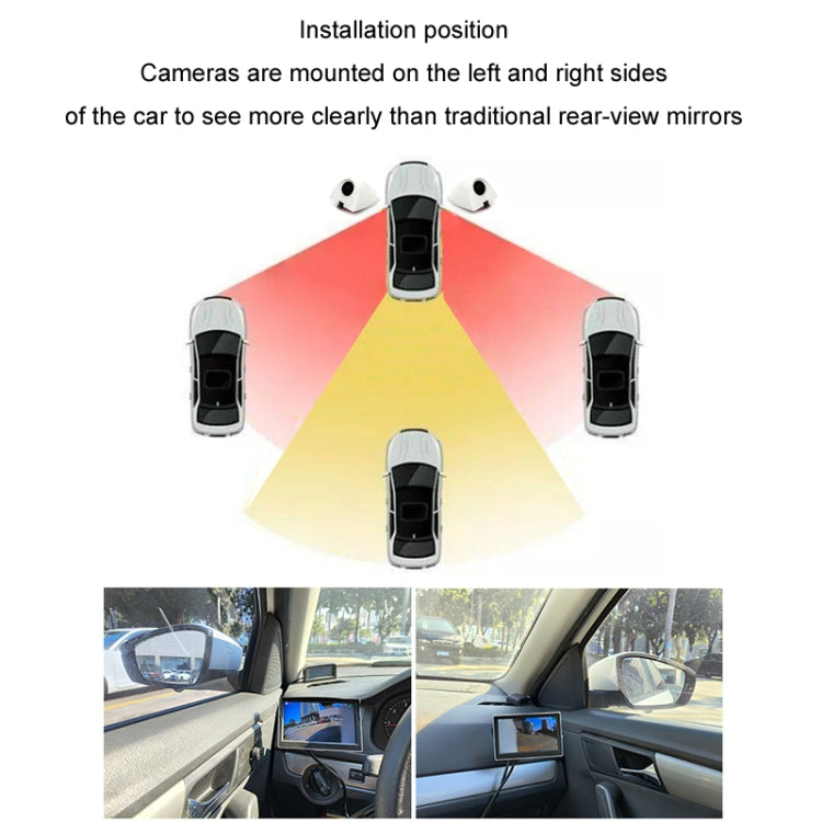 Punch-Free Car Imaging Side View Blind Spot Car Universal Night Vision Camera, Specifications: CVBS Silver - Rear View Cameras by PMC TechLife | Online Shopping South Africa | PMC TechLife | Buy Now Pay Later Mobicred