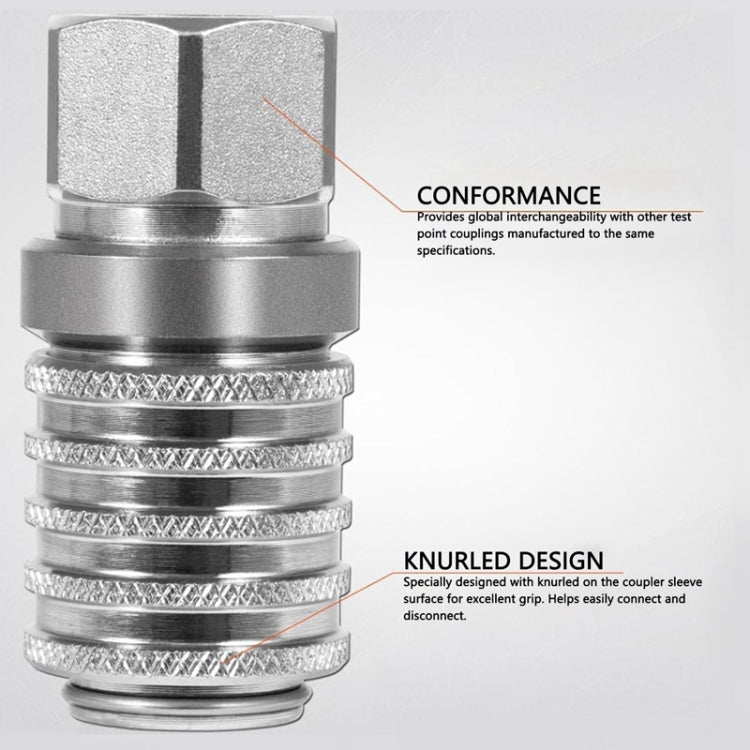 PD242 Series PD Steel Hydraulic Test Port And Diagnostic Equipment Quick Connect Coupler(Silver) - Cables & Connectors by PMC TechLife | Online Shopping South Africa | PMC TechLife | Buy Now Pay Later Mobicred