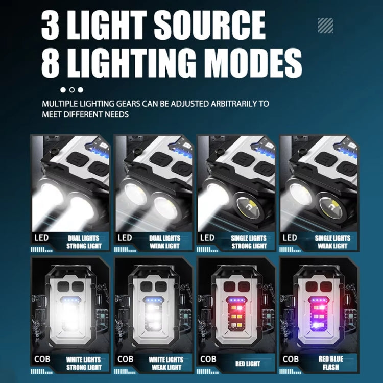 E-SMARTER YSD01 Outdoor Portable Mini Keychain Light Magnetic Anti Loss Auto Repair Light(White) - Mini Flashlight by E-SMARTER | Online Shopping South Africa | PMc TechLife | Buy Now Pay Later Mobicred