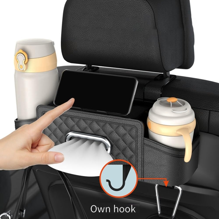 Multifunctional Car Seat Back Tissue Storage Box Hanging Bag(Orange) - free shipping - PMC TechLife - Order now!