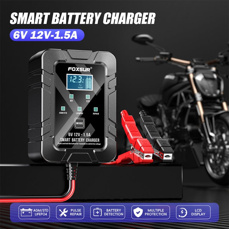 FOXSUR 6V/12V 1.5A Lawn Mower Motorcycle Lead Acid Battery SAE Plug Charger(US Plug) - Battery Charger by FOXSUR | Online Shopping South Africa | PMC TechLife | Buy Now Pay Later Mobicred