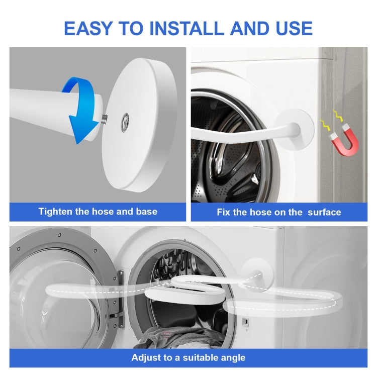 Universal Flexible Magnetic Washing Machine Door Stopper Front Load Washer Door Prop 66mm White - free shipping - PMC TechLife - Order now!