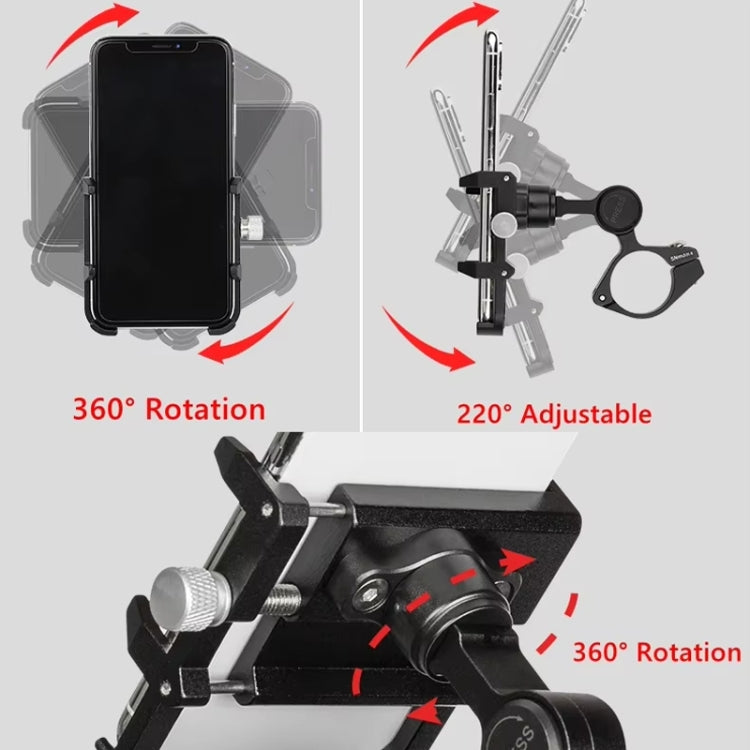 GUB PLUS21 Bicycle Mobile Phone Holder Motorcycle 360 Degree Rotating Mount For 22.2-31.8mm Tube Diameter(Black) - Holders by GUB | Online Shopping South Africa | PMC TechLife | Buy Now Pay Later Mobicred