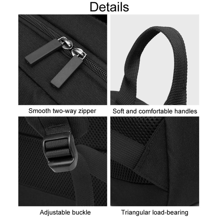 SKV B22016 Men Business Casual Double Shoulder Bag Outdoor Travel Laptop Backpack(Gray Blue) - free shipping - PMC TechLife - Order now!