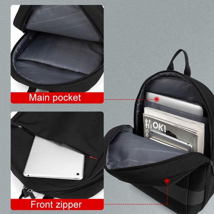 SKV B22016 Men Business Casual Double Shoulder Bag Outdoor Travel Laptop Backpack(Gray Blue) - free shipping - PMC TechLife - Order now!