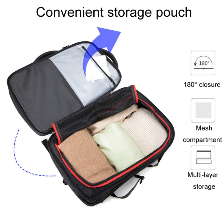 SKV BLB2006 Men Business Travel Double Shoulder Bag Large Capacity Casual Laptop Backpack(Black) - free shipping - PMC TechLife - Order now!