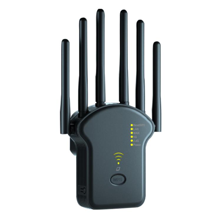 Urant U13 1200Mbps 2.4G/5G Dual Band WiFi Repeater Signal Amplifier EU Plug Black - Broadband Amplifiers by Urant | Online Shopping South Africa | PMC TechLife | Buy Now Pay Later Mobicred