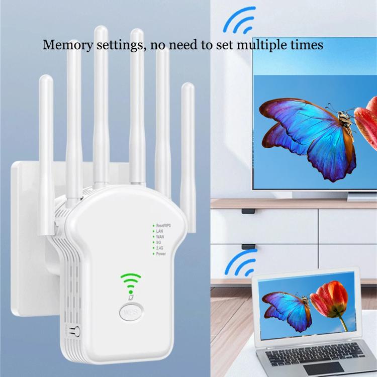 Urant U13 1200Mbps 2.4G/5G Dual Band WiFi Repeater Signal Amplifier US Plug Black - free shipping - PMC TechLife - Order now!