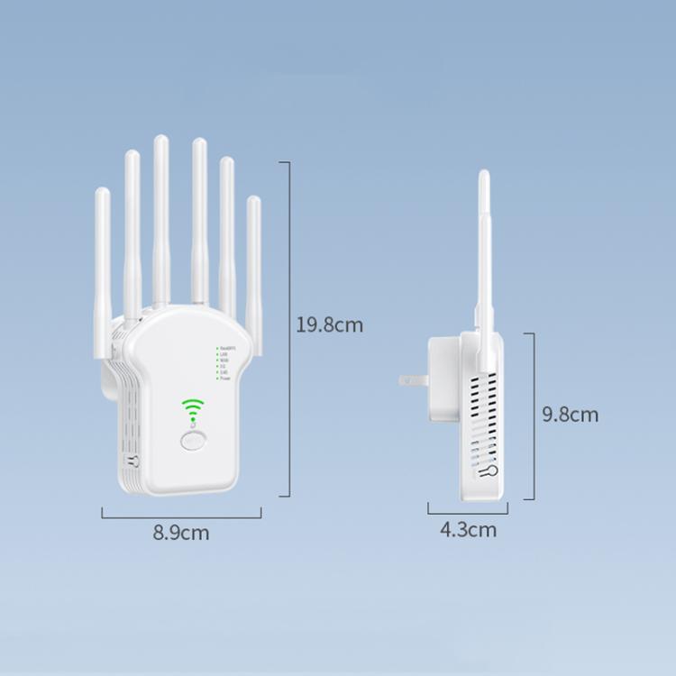 Urant U13 1200Mbps 2.4G/5G Dual Band WiFi Repeater Signal Amplifier EU Plug White - free shipping - PMC TechLife - Order now!