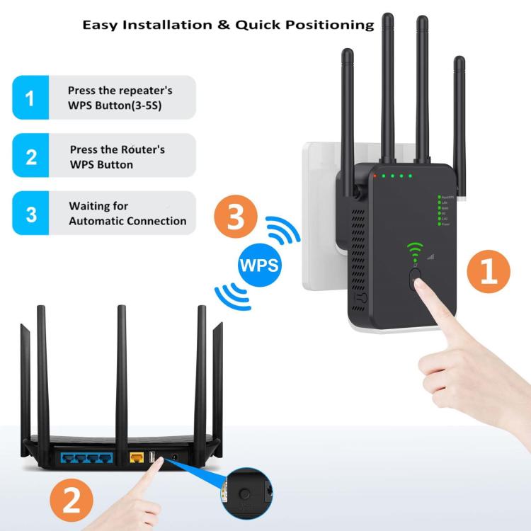 Urant U10 300Mbps 2.4G Wireless Repeater WiFi Signal Amplifier With 4 Antennas EU Plug White - free shipping - PMC TechLife - Order now!