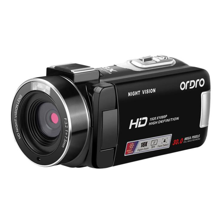 Ordro 1080P 30fps HD Night Vision Infrared Digital Camera(Black) - free shipping - PMC TechLife - Order now!