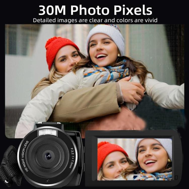 Ordro 1080P 30fps HD Night Vision Infrared Digital Camera(Black) - free shipping - PMC TechLife - Order now!