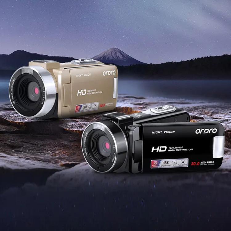 Ordro 1080P 30fps HD Night Vision Infrared Digital Camera(Gold) - free shipping - PMC TechLife - Order now!