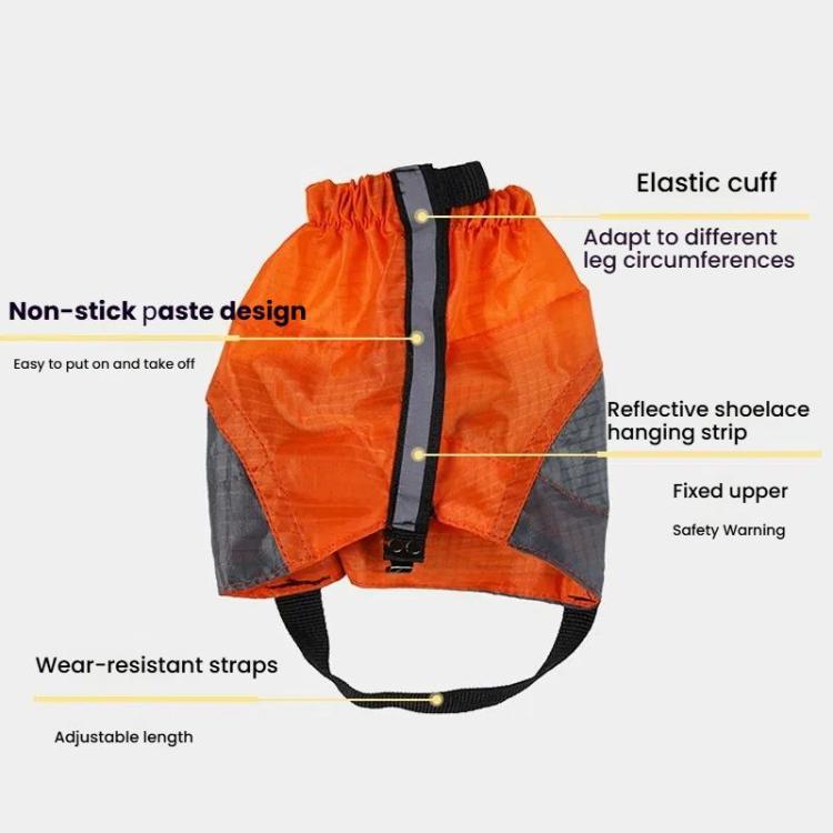 AOTU AT8917 1pair With Reflective Strip Outdoor Mountaineering Hiking Snowproof Footwear Desert Sandproof Shoe Covers(Black) - Mountaineering Outfit by AOTU | Online Shopping South Africa | PMC TechLife | Buy Now Pay Later Mobicred