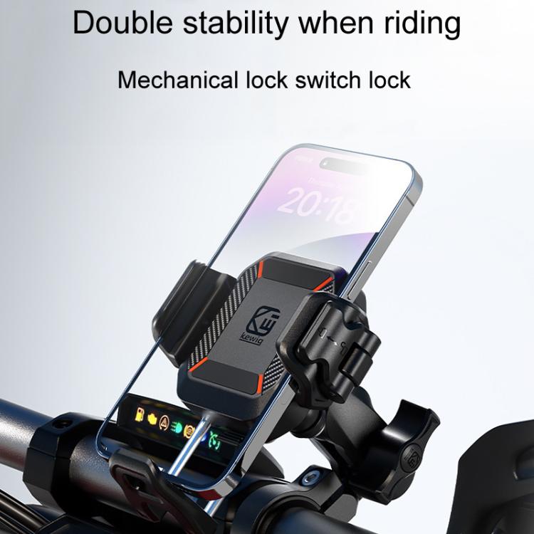 Kewig M33-C2 Outdoor Motorcycle Bike Riding Anti-Theft Shock Absorbing Cell Phone Holder(Mirror Base Model) - free shipping - PMC TechLife - Order now!