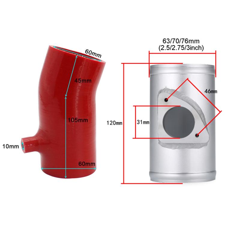 For Mazda 3 / 6 / CX-4 / Axela Car High Flow Cold Air Intake Filter, Specification: 2.5L-76-BK - Air Intake System by PMC TechLife | Online Shopping South Africa | PMC TechLife | Buy Now Pay Later Mobicred
