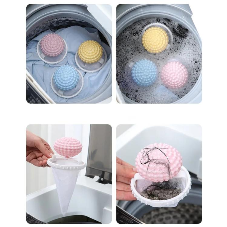 Hair Filter Bag Laundry Lint Catcher for Washing Machine(Yellow) - free shipping - PMC TechLife - Order now!