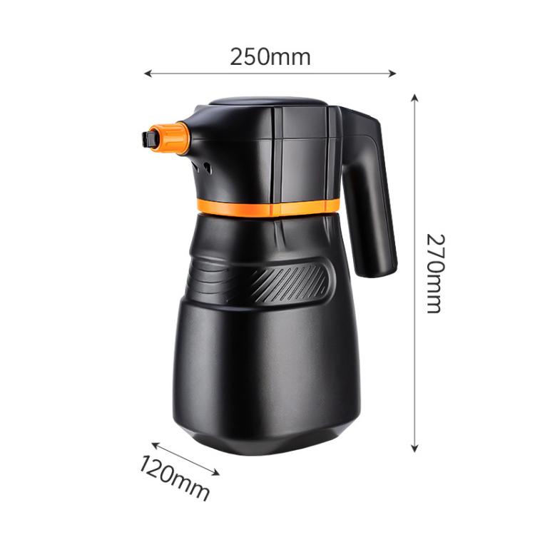 2L Car Washing Electrical Foam Sprayer Rechargeable Pressurized PA Kettle(Black Orange) - Car washing supplies by PMC TechLife | Online Shopping South Africa | PMC TechLife | Buy Now Pay Later Mobicred