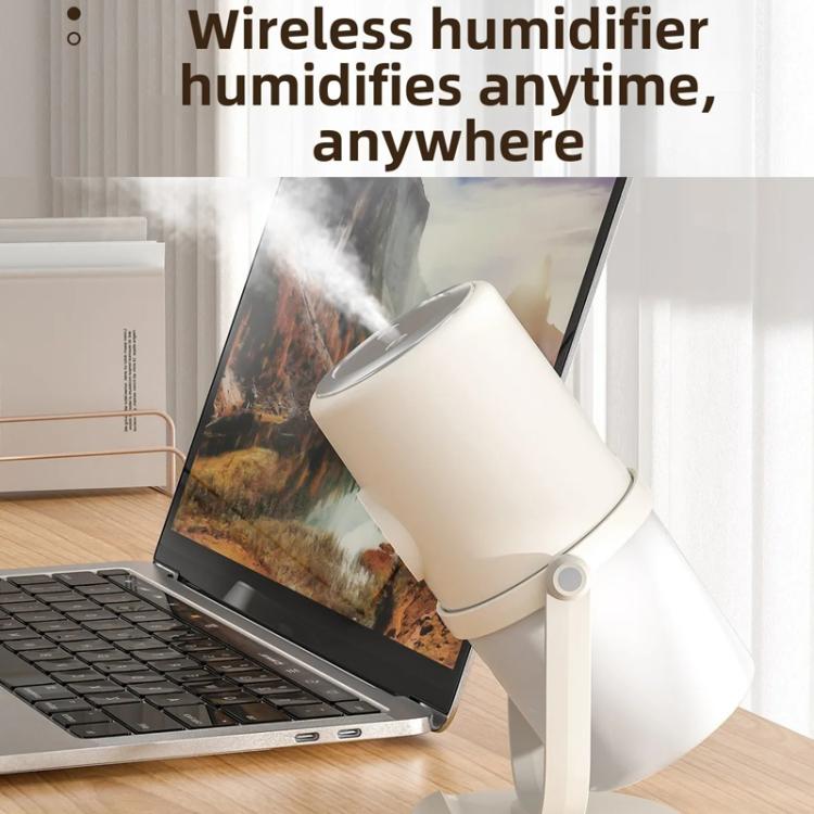 Desktop Dual Port Humidifier Portable Mini Air Purifier With Nightlight, Color: Beige+Base - free shipping - PMC TechLife - Order now!