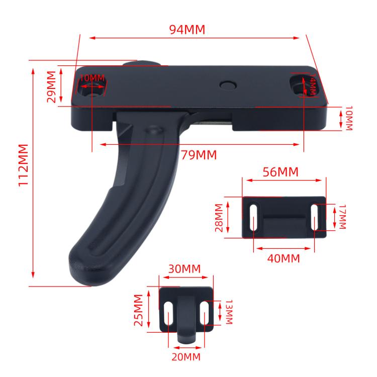RV Screen Three-section Split Telescopic Rod L-shaped Replacement Handle, Specifications: Left Hand - Door Handles by PMC TechLife | Online Shopping South Africa | PMC TechLife | Buy Now Pay Later Mobicred